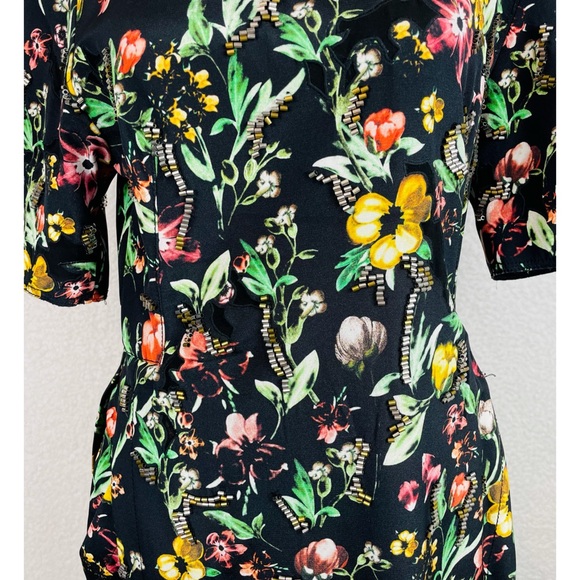 3.1 PHILLIP LIM • Floral Beaded Silk Mini Dress - Picture 10 of 13